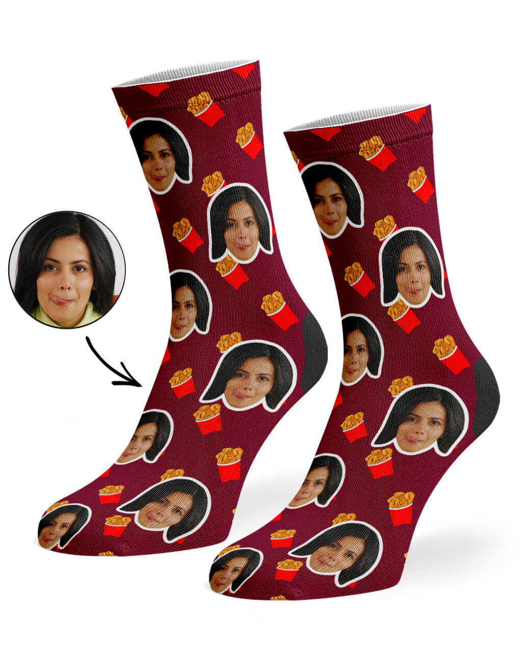 Custom Chicken Nuggets Socks
