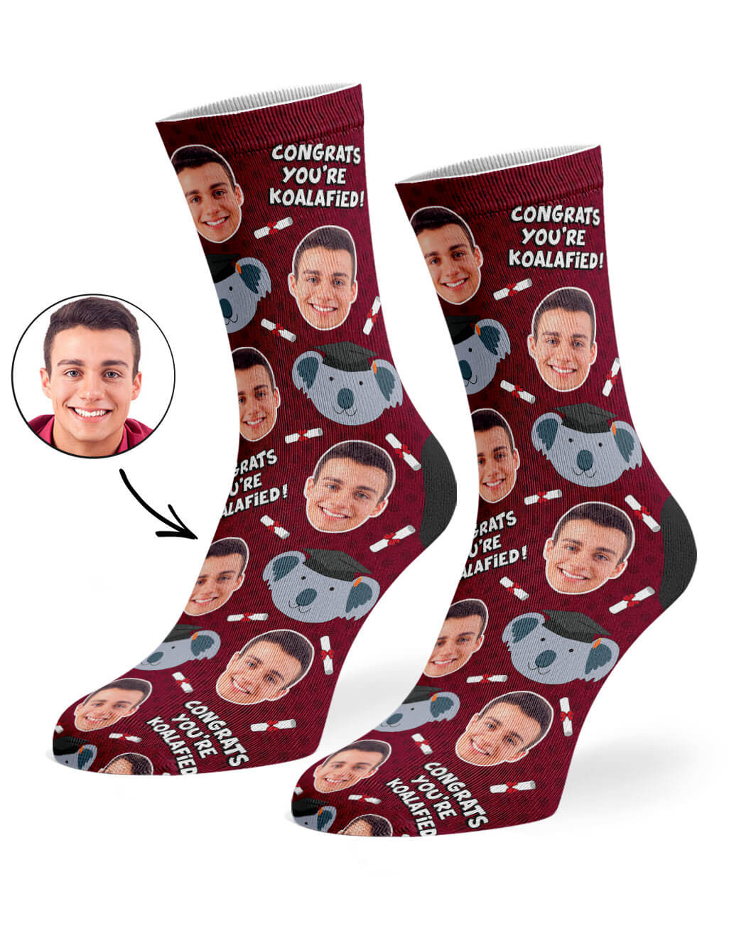 Congrats You're Koalafied Photo Socks