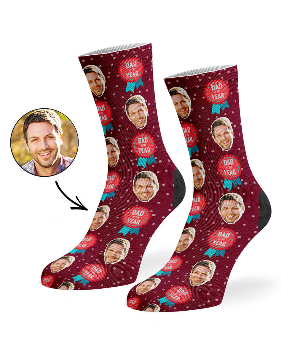 Dad Of The Year Socks With Photo