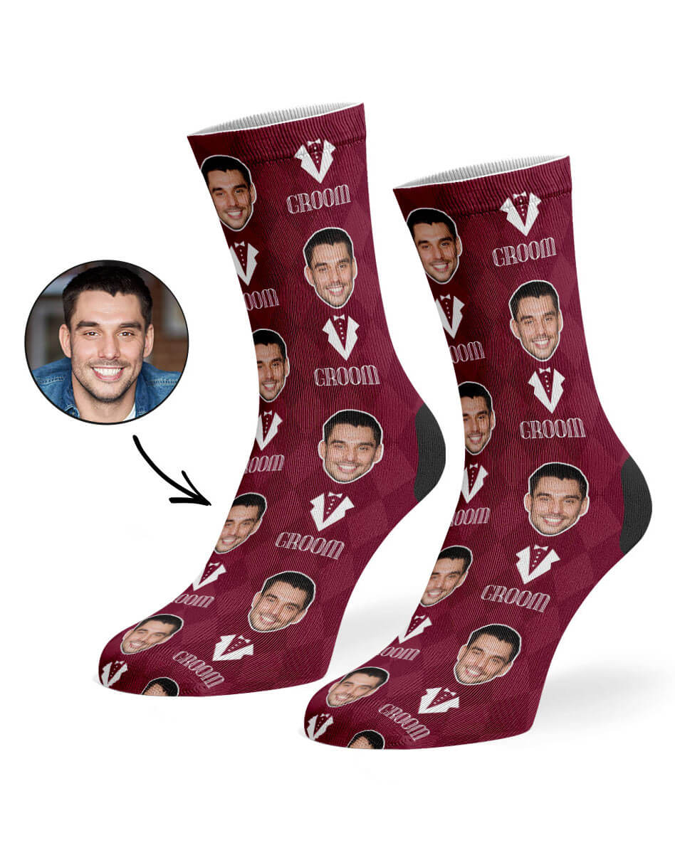 Groom's Face On Socks