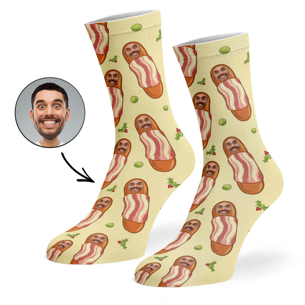 Pigs In Blankets Photo Socks