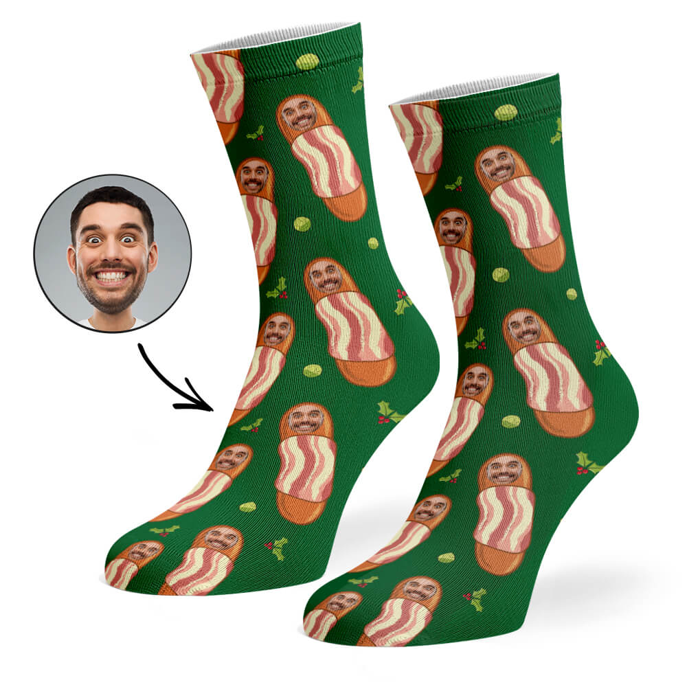 Your Face On Pigs In Blankets Socks