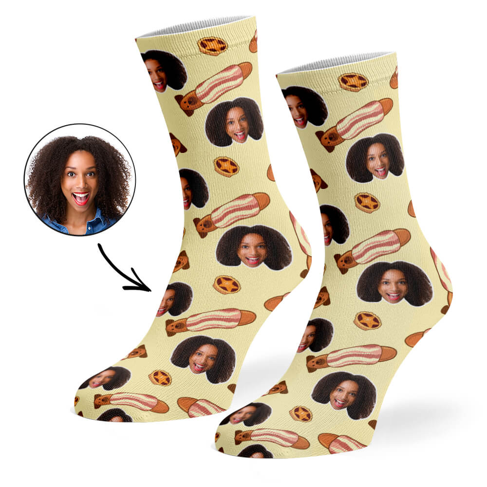 Pugs In Blankets Photo Socks