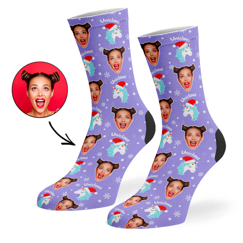 Custom Photo Uniclaus Socks