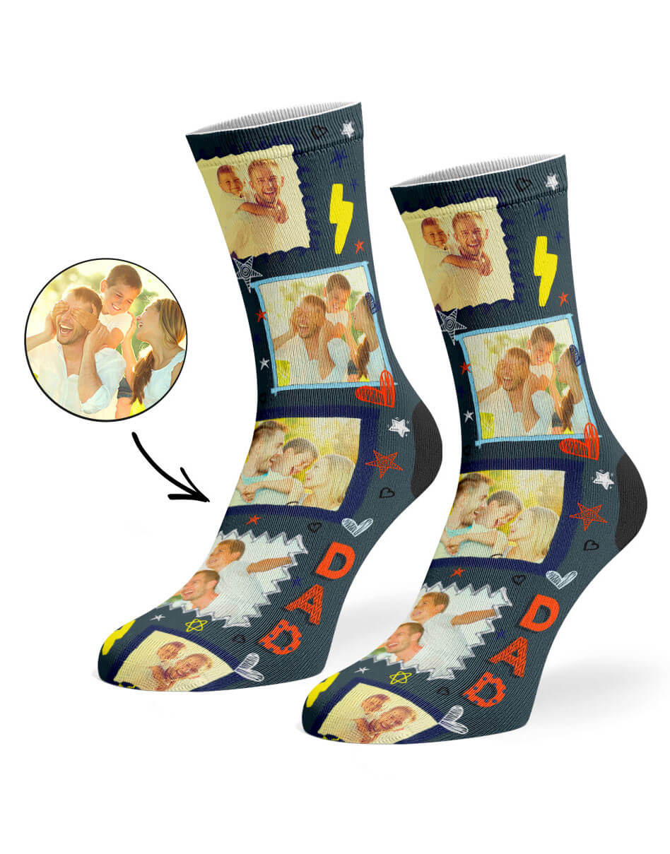 Best Dad Frame Face Socks