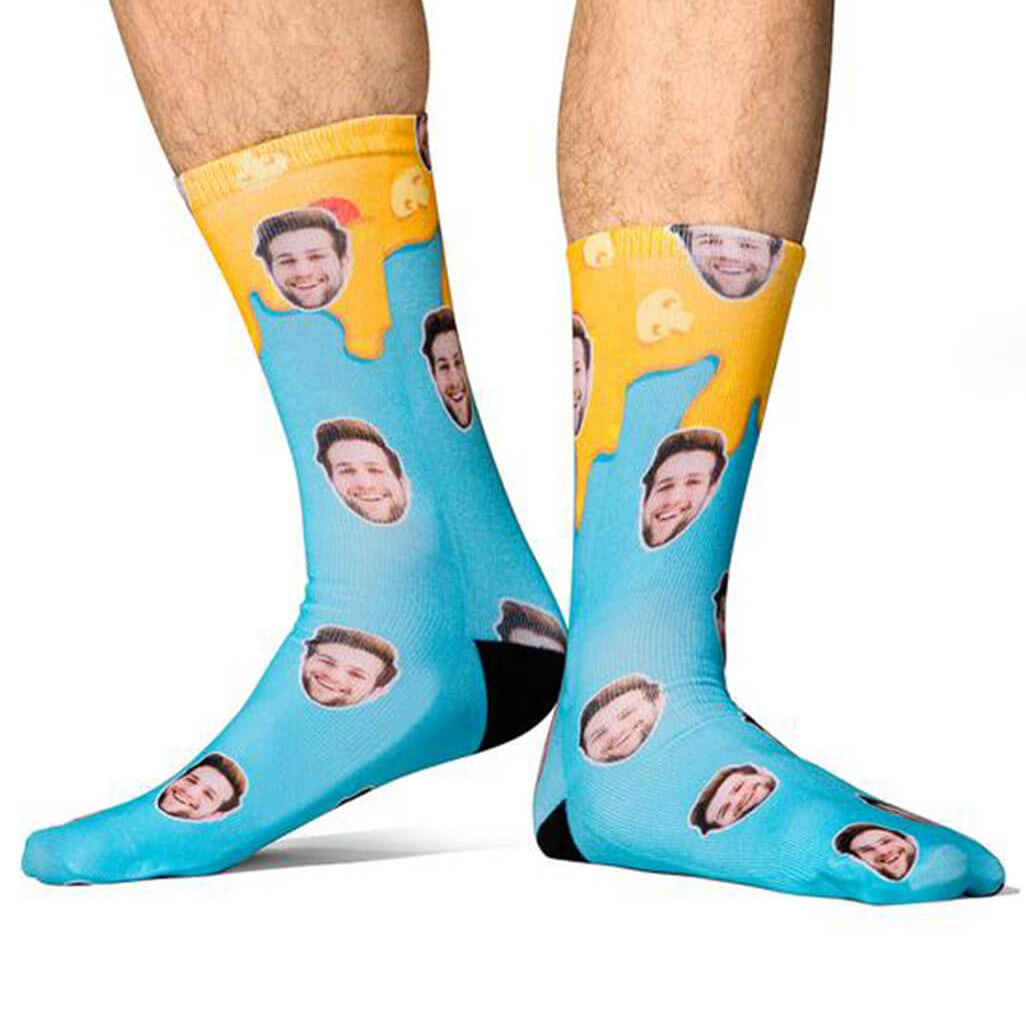 Cheesy Feet Face Socks