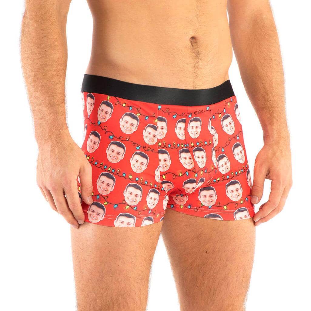Personalised Christmas Lights Boxers