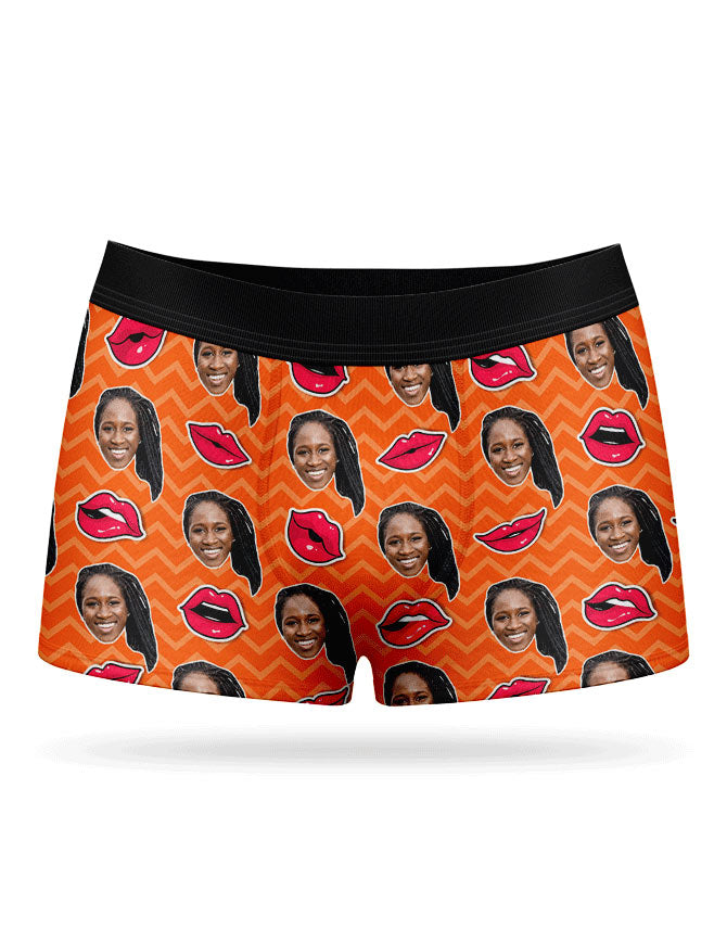 Comic Lips Boxer Shorts With Face On