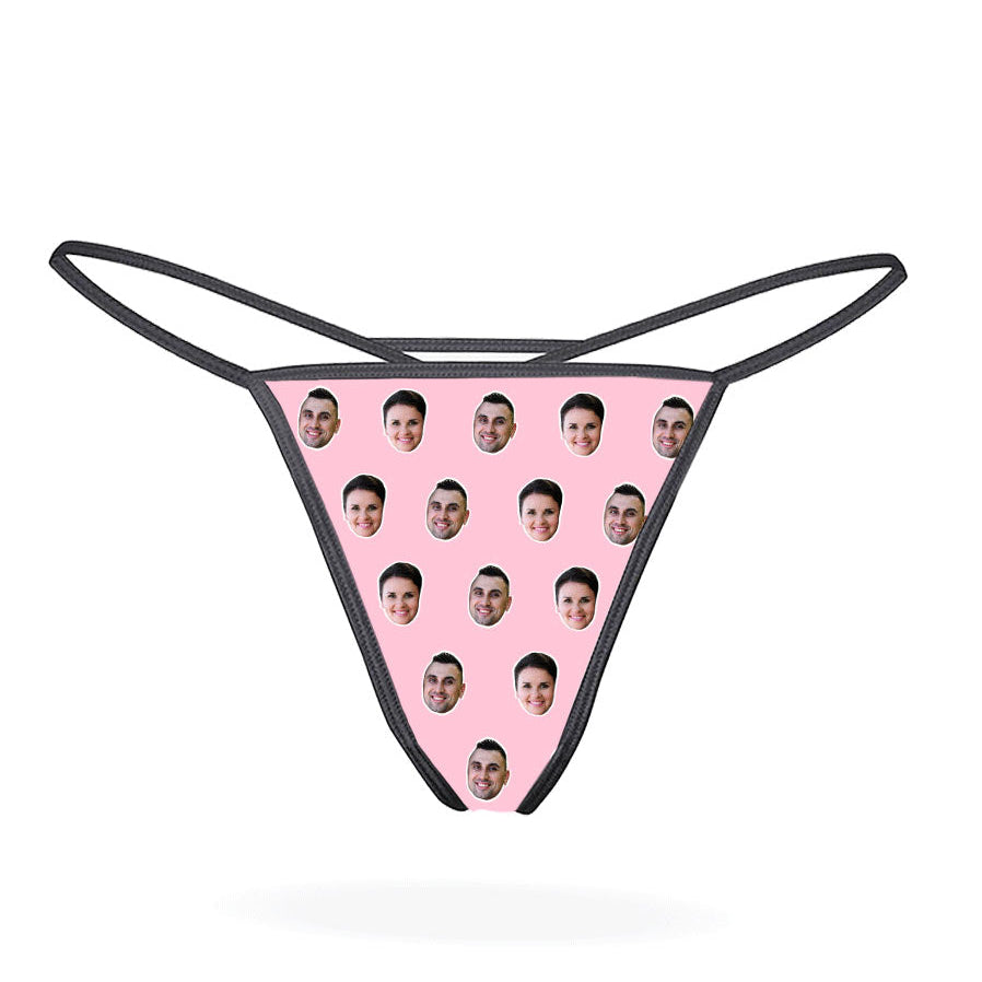 Personalised Couples Face Thong