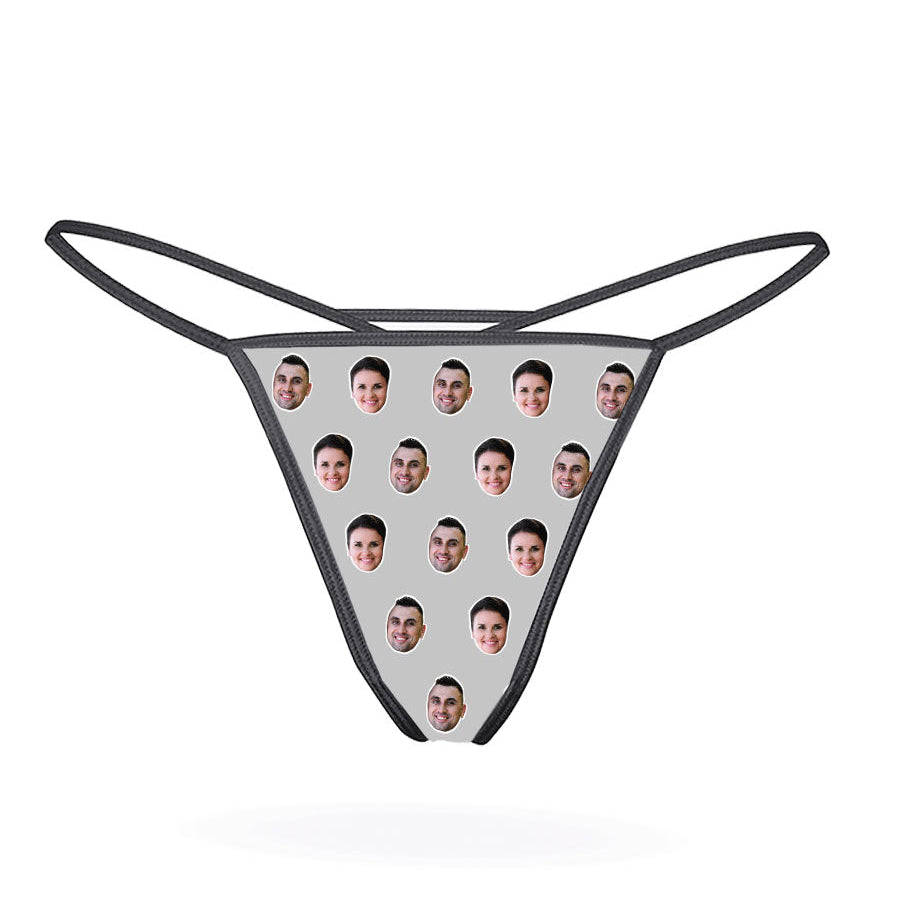 Custom Photo On Couples Thong