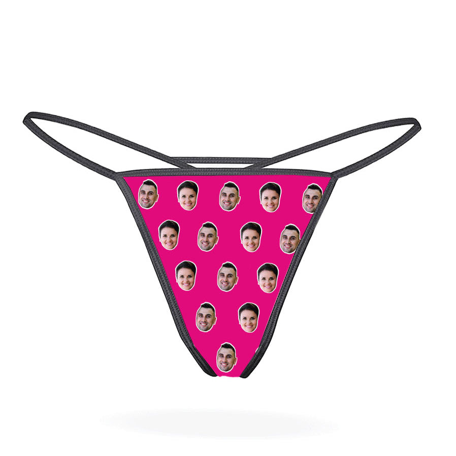 Custom Couples Face Thong