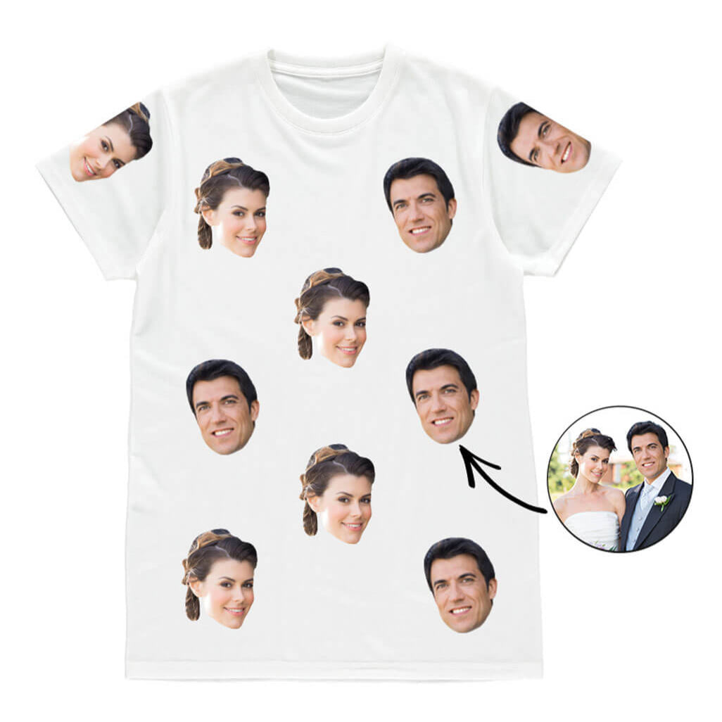 Personalised Couples Face Men's T-Shirt