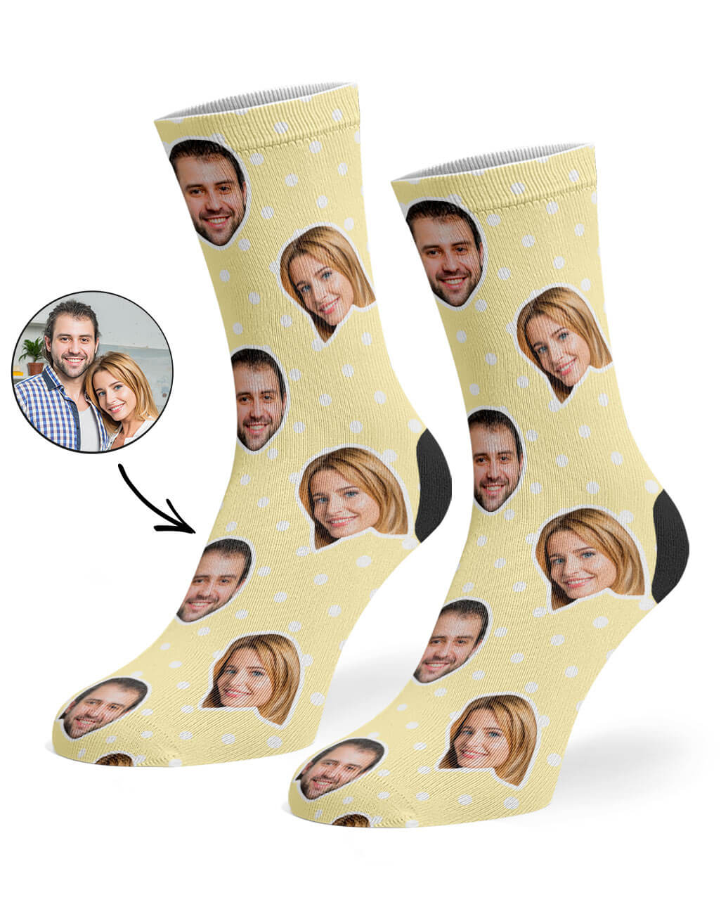 Unique Polka Dot Face Socks