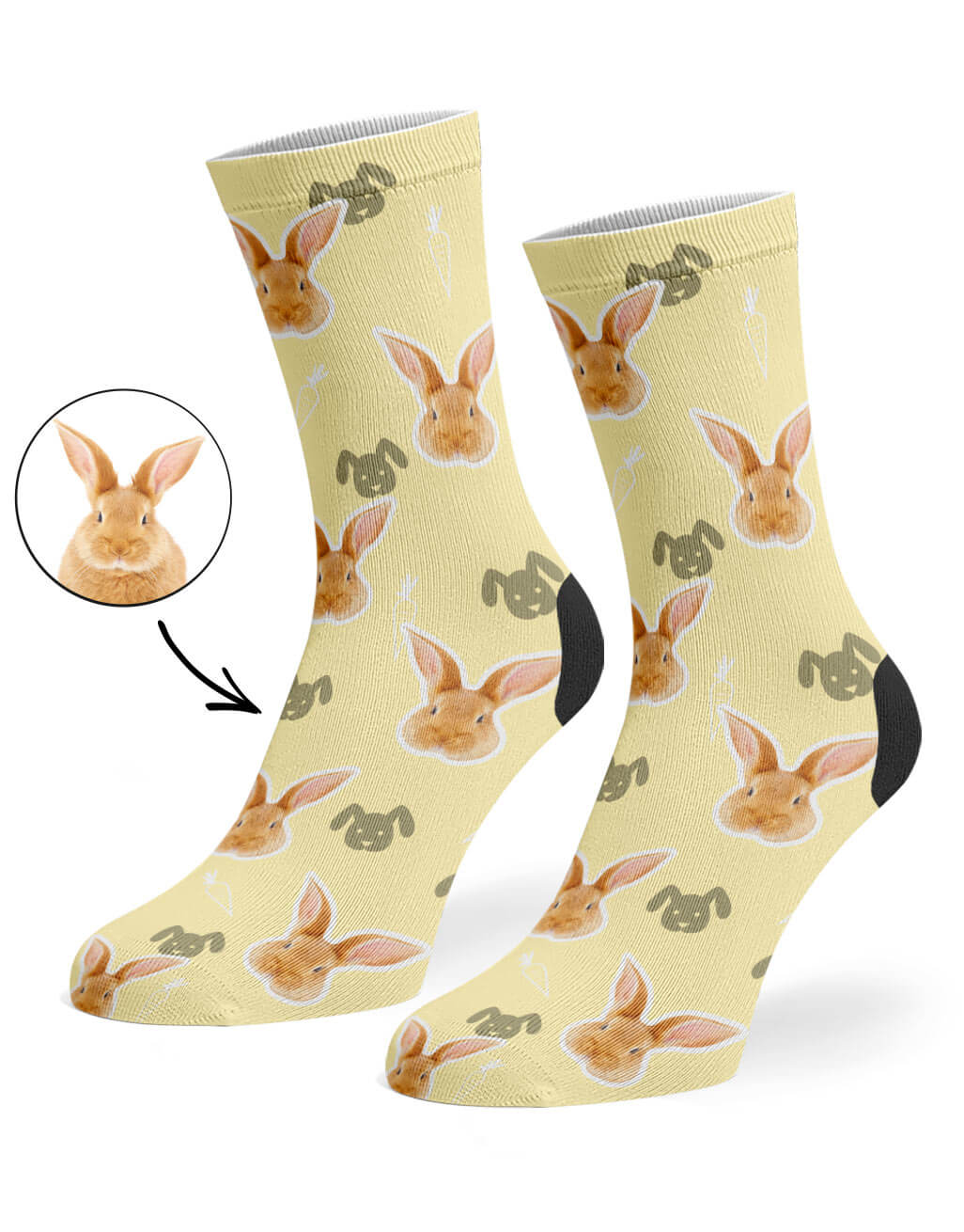 Rabbit on Socks Gift