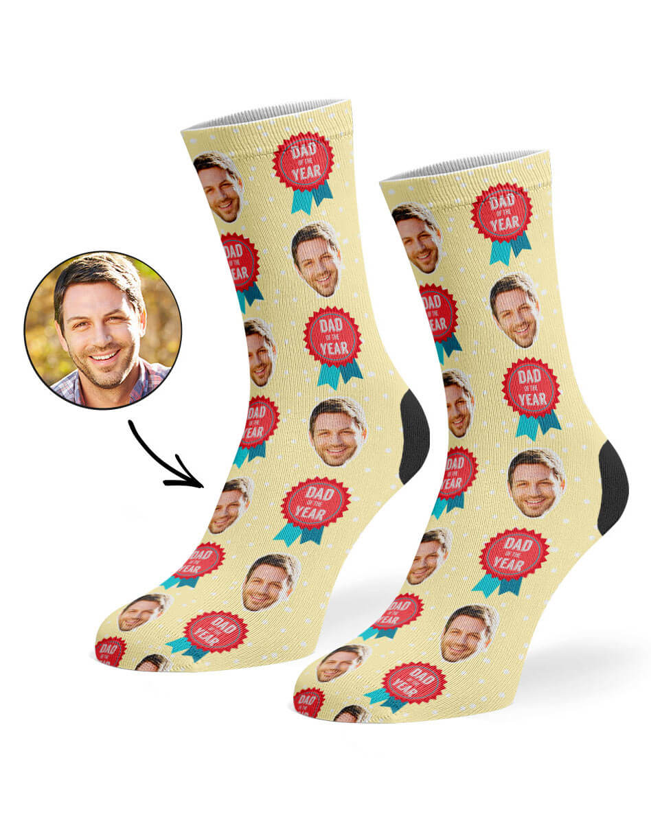 Dad Of The Year Socks With Face