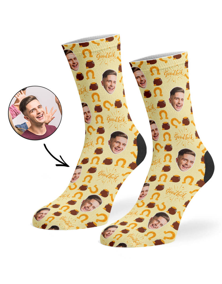 Lucky Horseshoe Socks With Face On