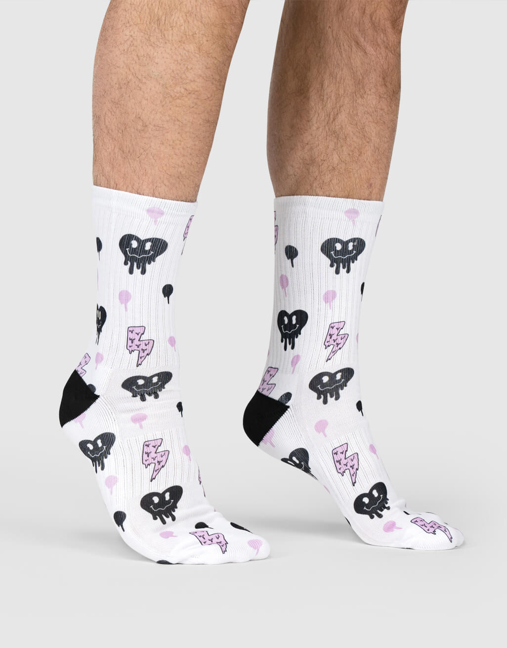Melting Hearts & Bolts Socks