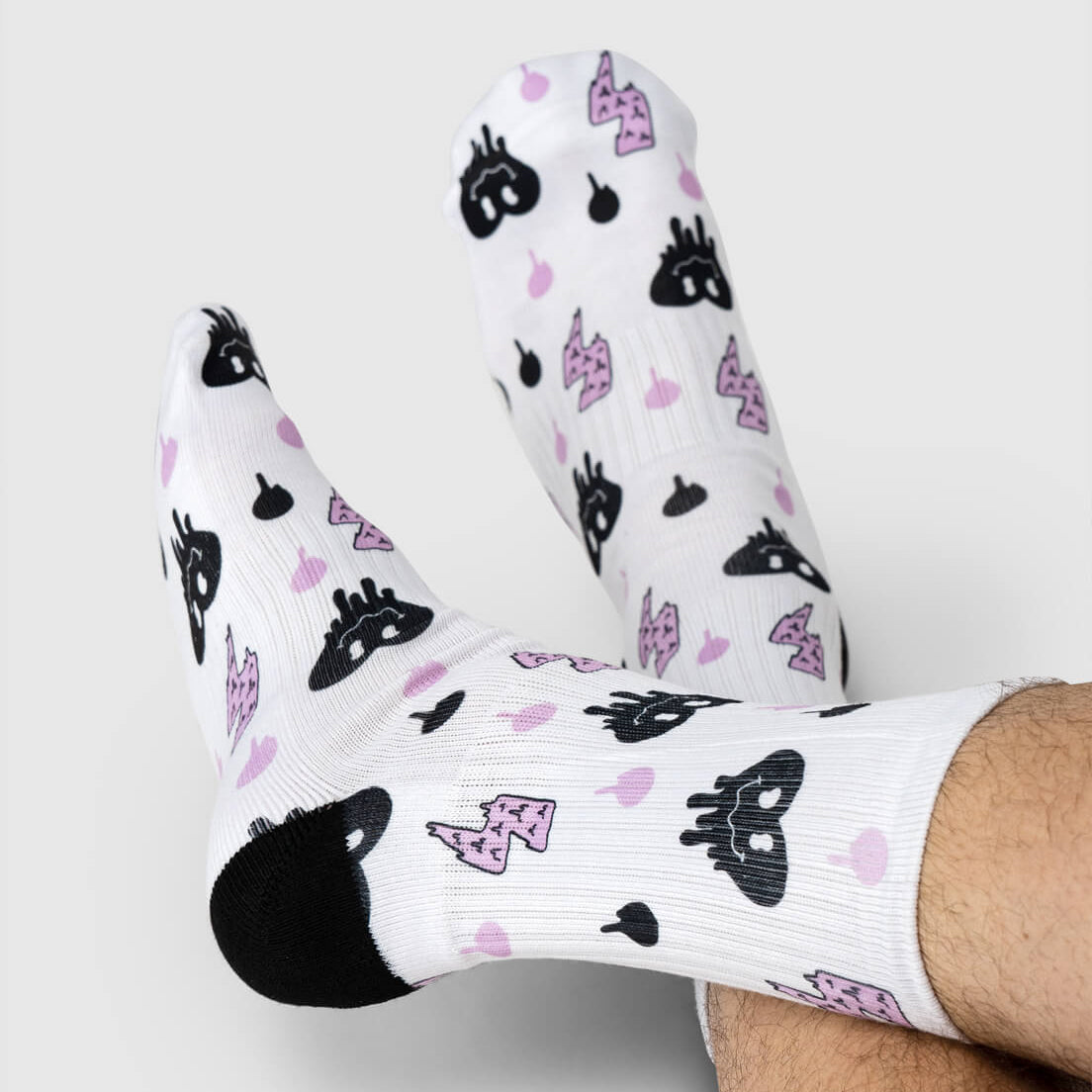 Melting Hearts & Bolts Socks