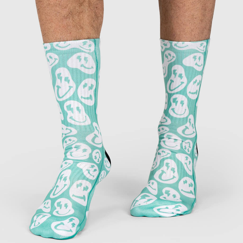 smiley-green-socks
