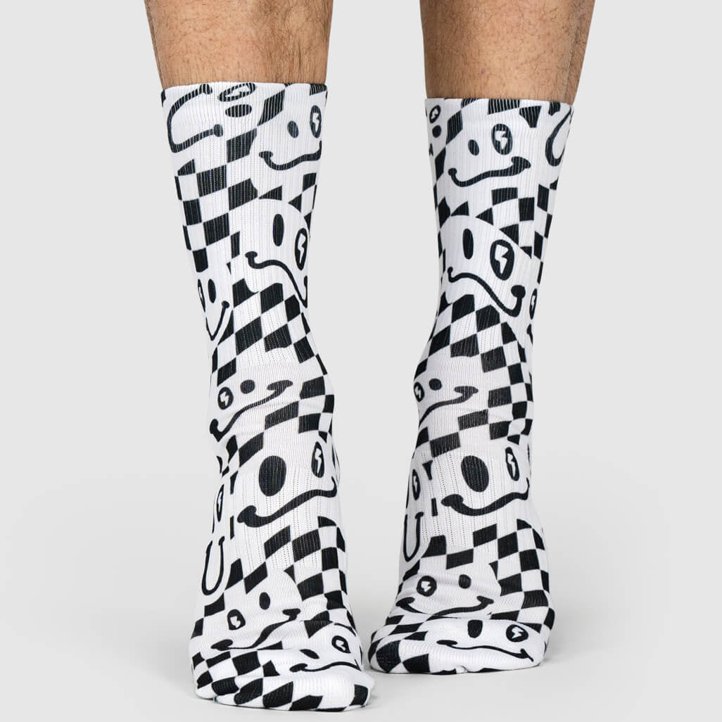 Chequered Smiley Socks