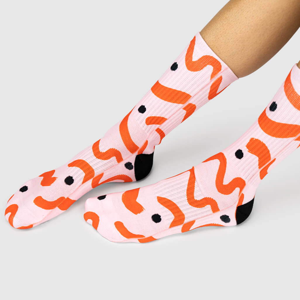 Paint Squiggle Socks