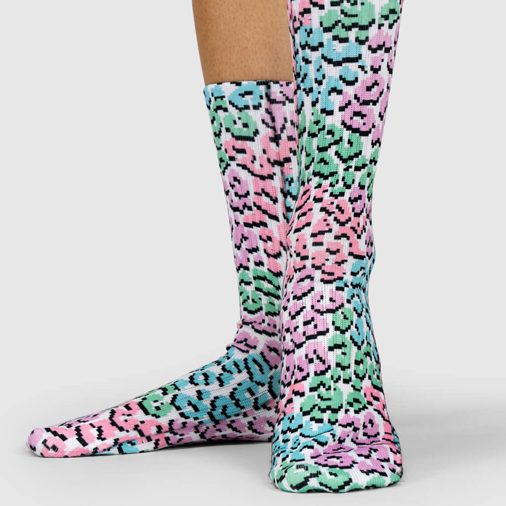 Leopard Pixel Socks