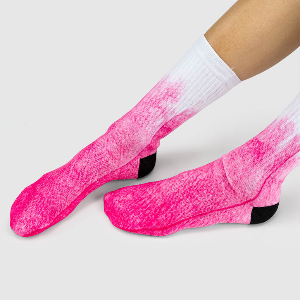Pink Half Dye Socks