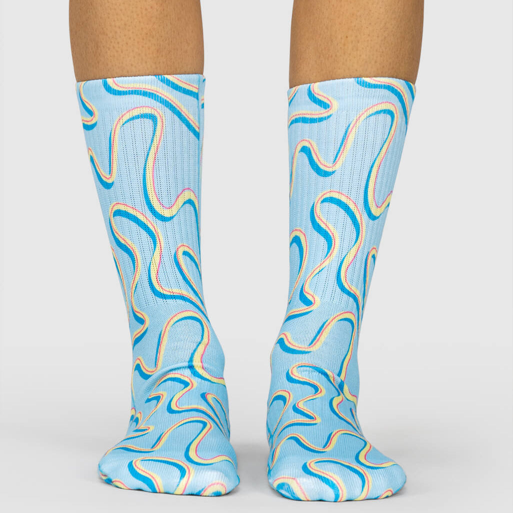 Yellow Swirl Socks