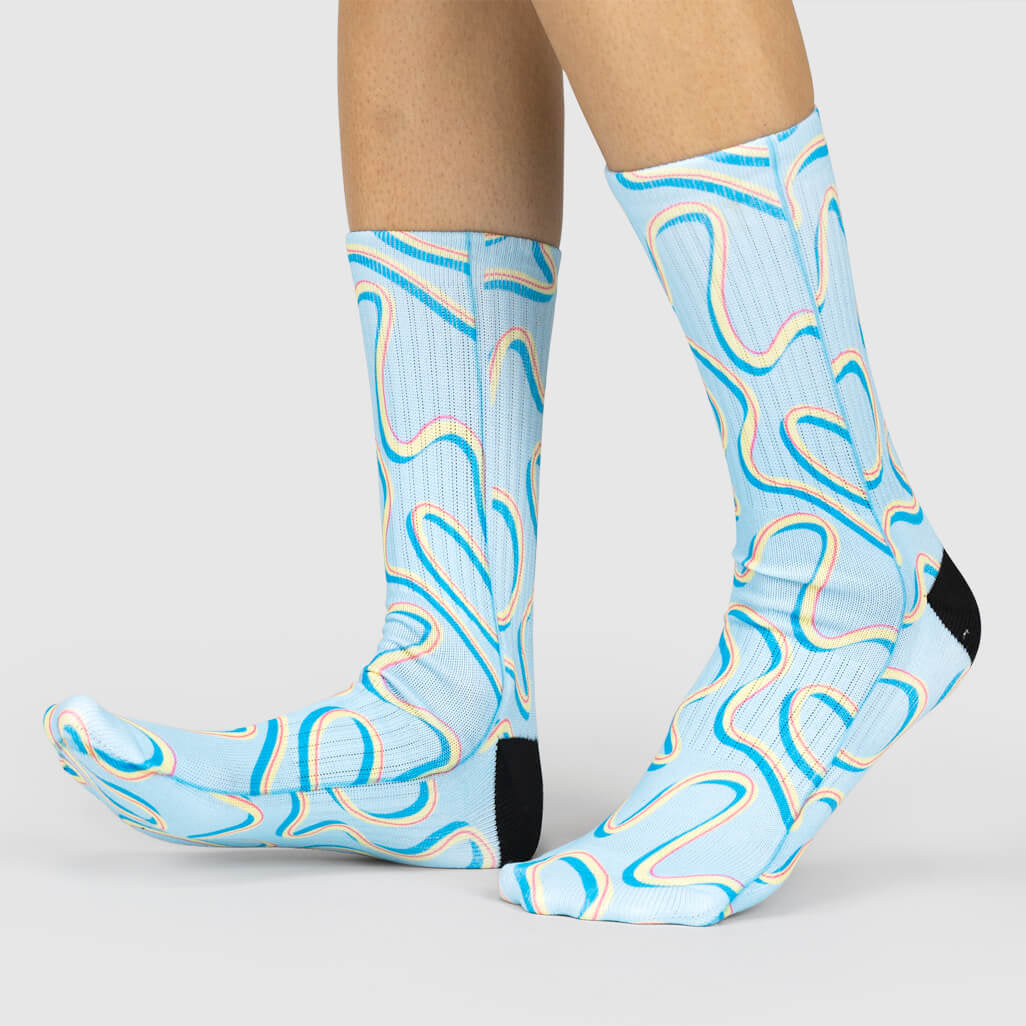 Yellow Swirl Socks
