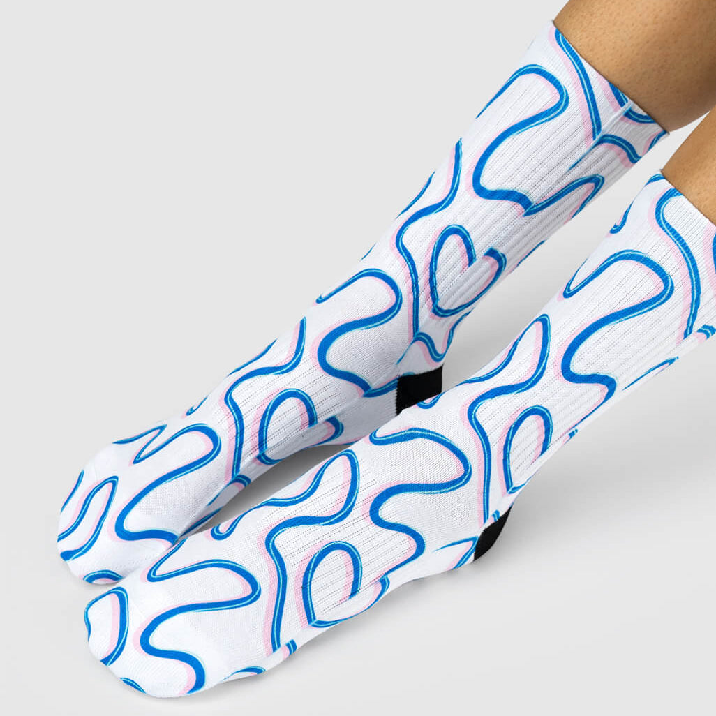 Blue Swirl Socks