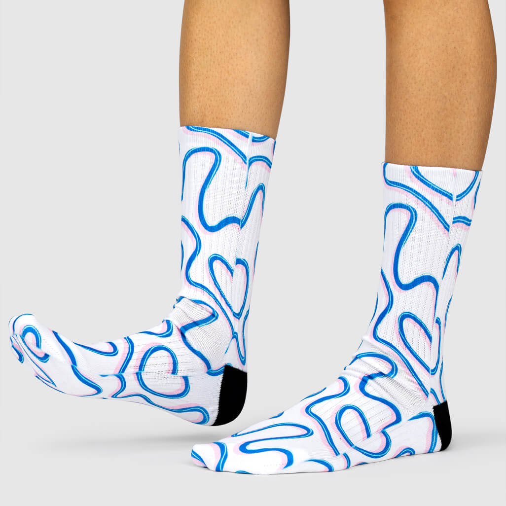 Blue Swirl Socks