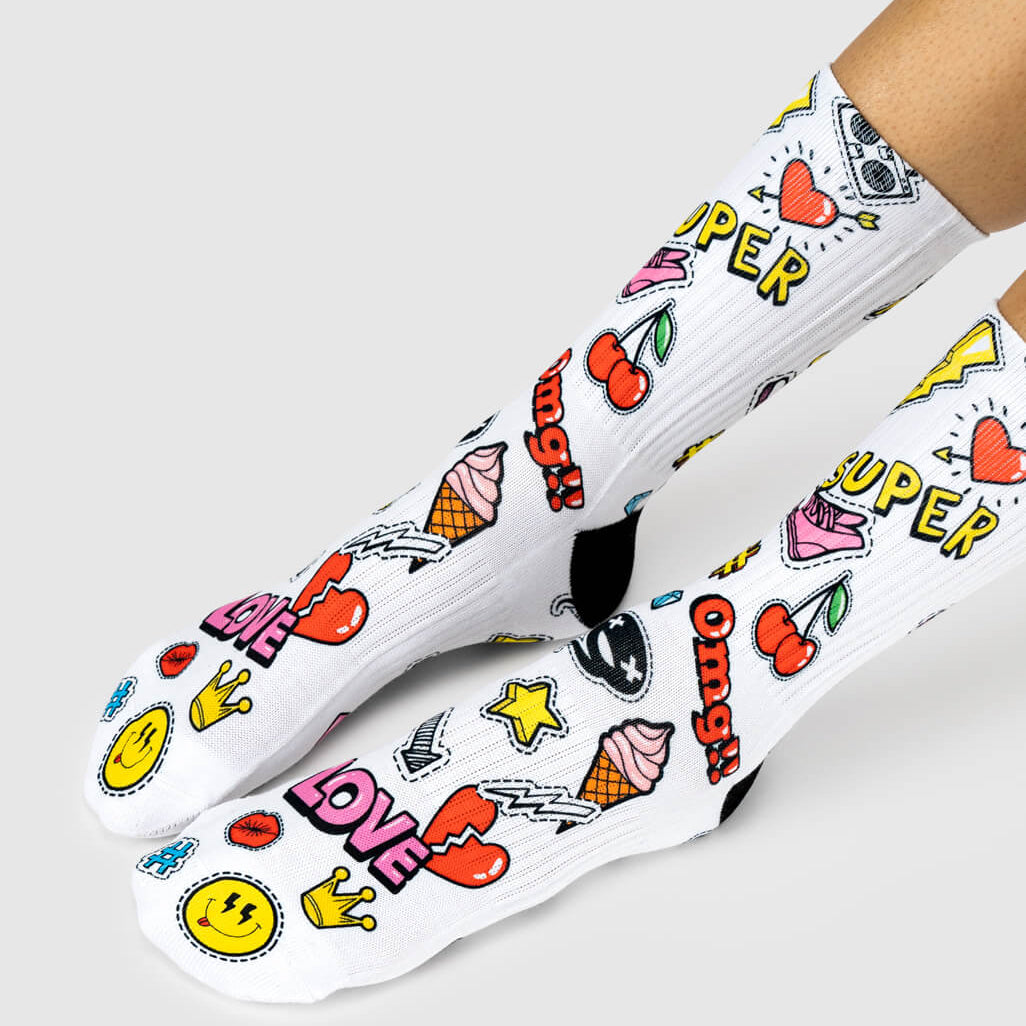 Retro Sticker Socks