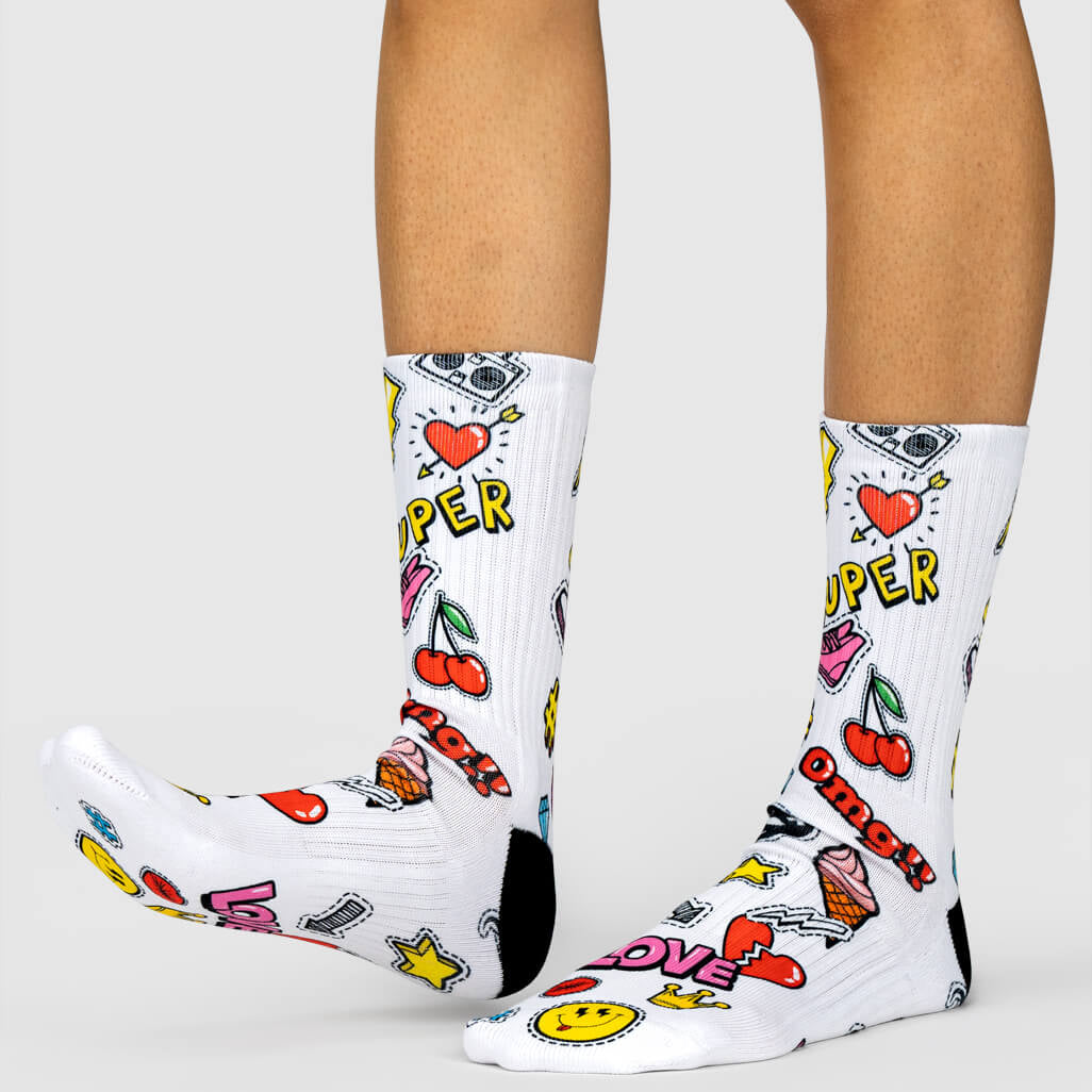 Retro Sticker Socks
