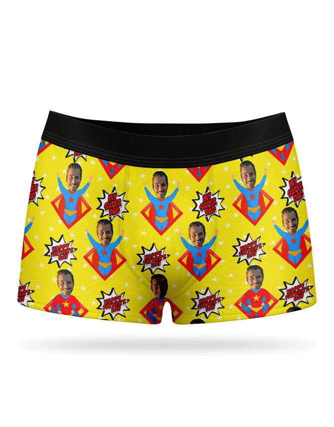 Hero Dad Boxer Shorts With His Face On