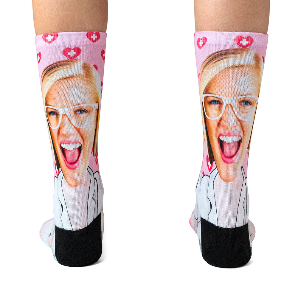 Female Nurse Me Photo Socks