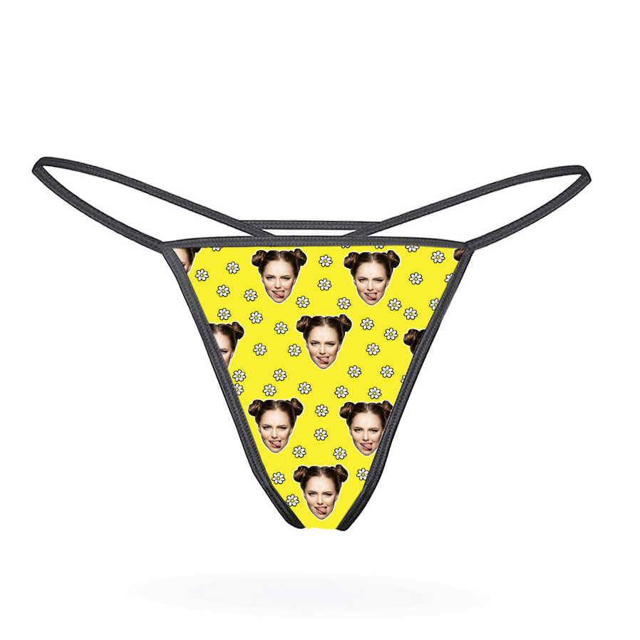 Yellow Face Daisies Thong