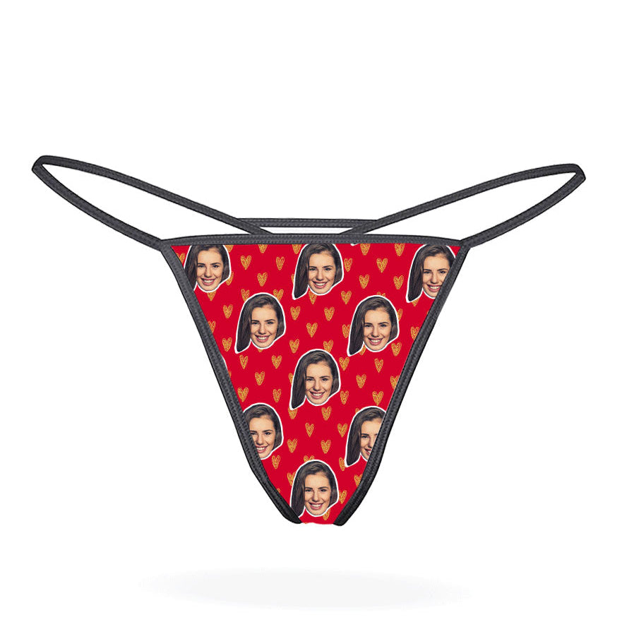 Face Hearts Thong Gift