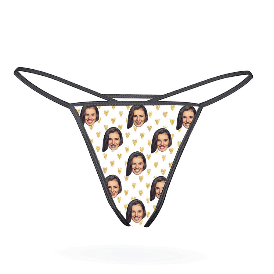 Funny Face Hearts Thong