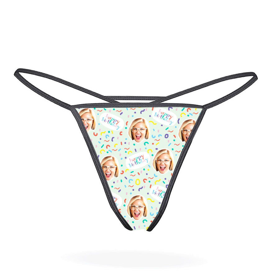 Novelty Happy Birthday Thong