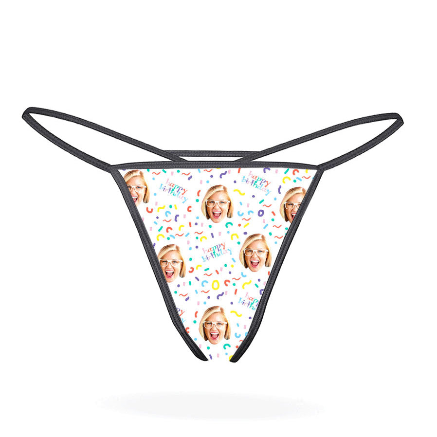 Happy Birthday Thong With Their Face On