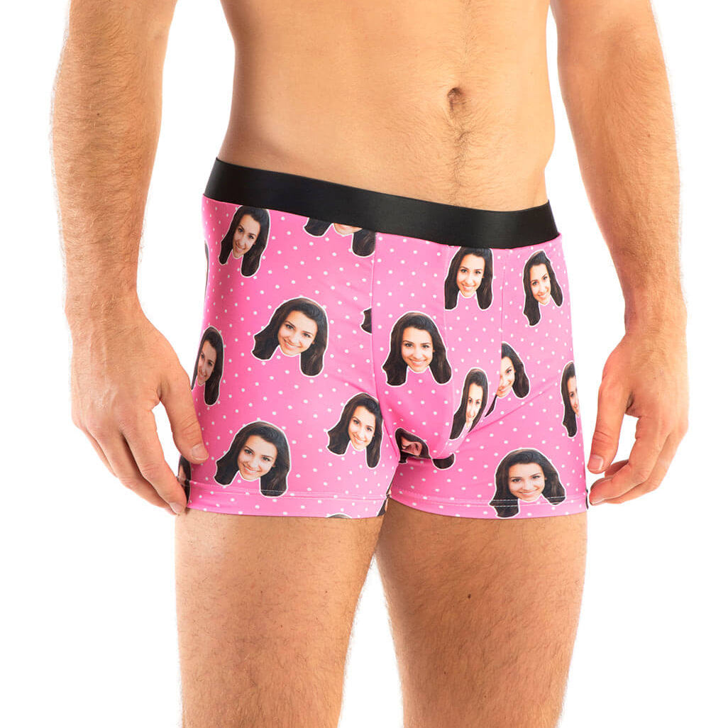 Personalised Face Polka Boxers