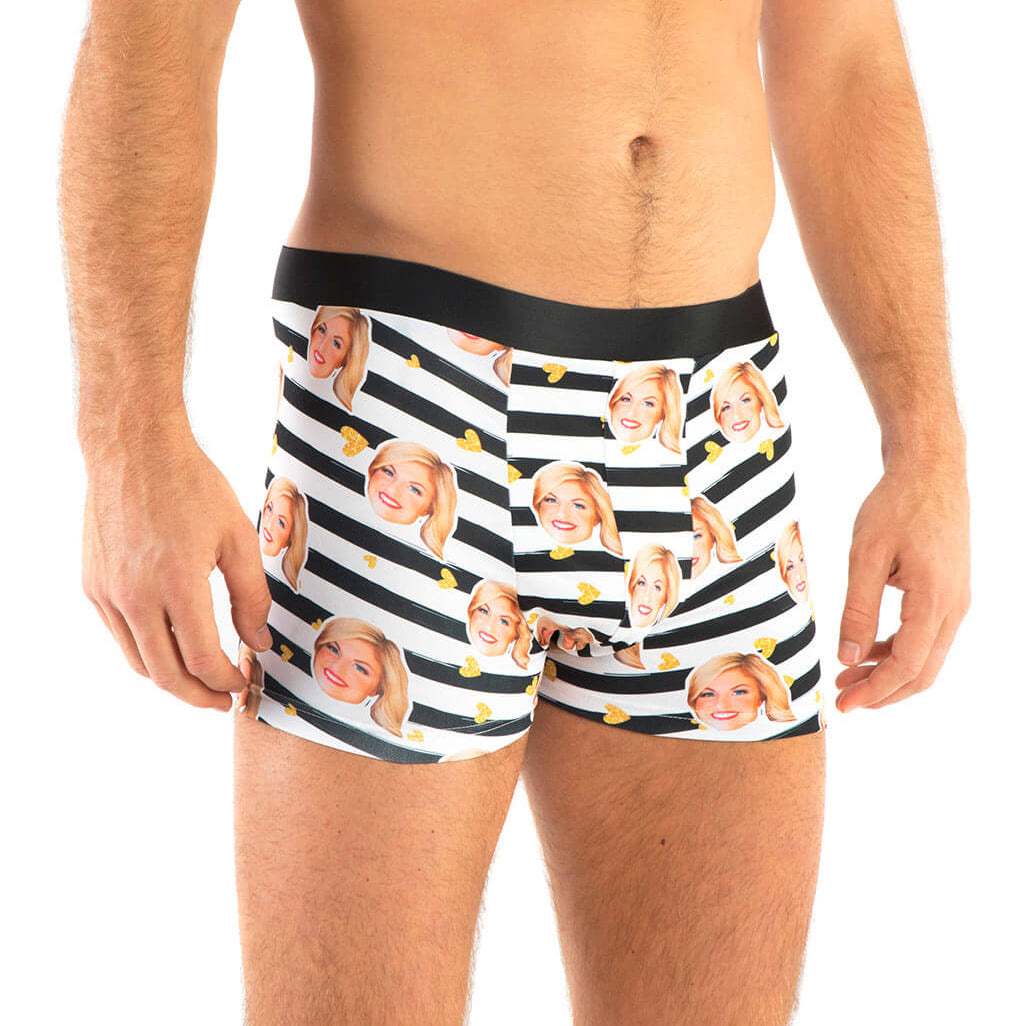Valentines Face Stripes Boxers