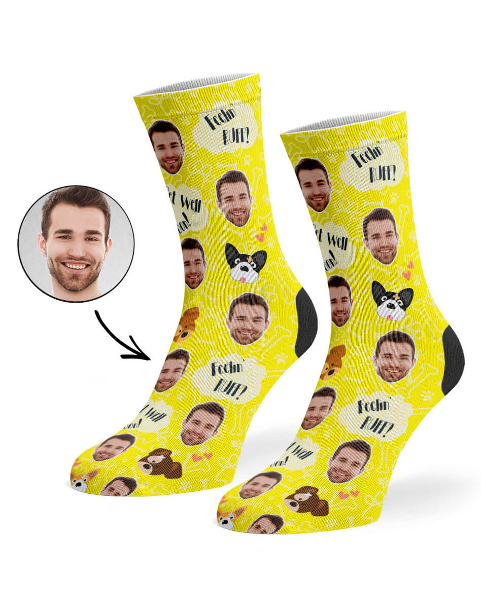 Feelin' Ruff? Socks With Face On Them