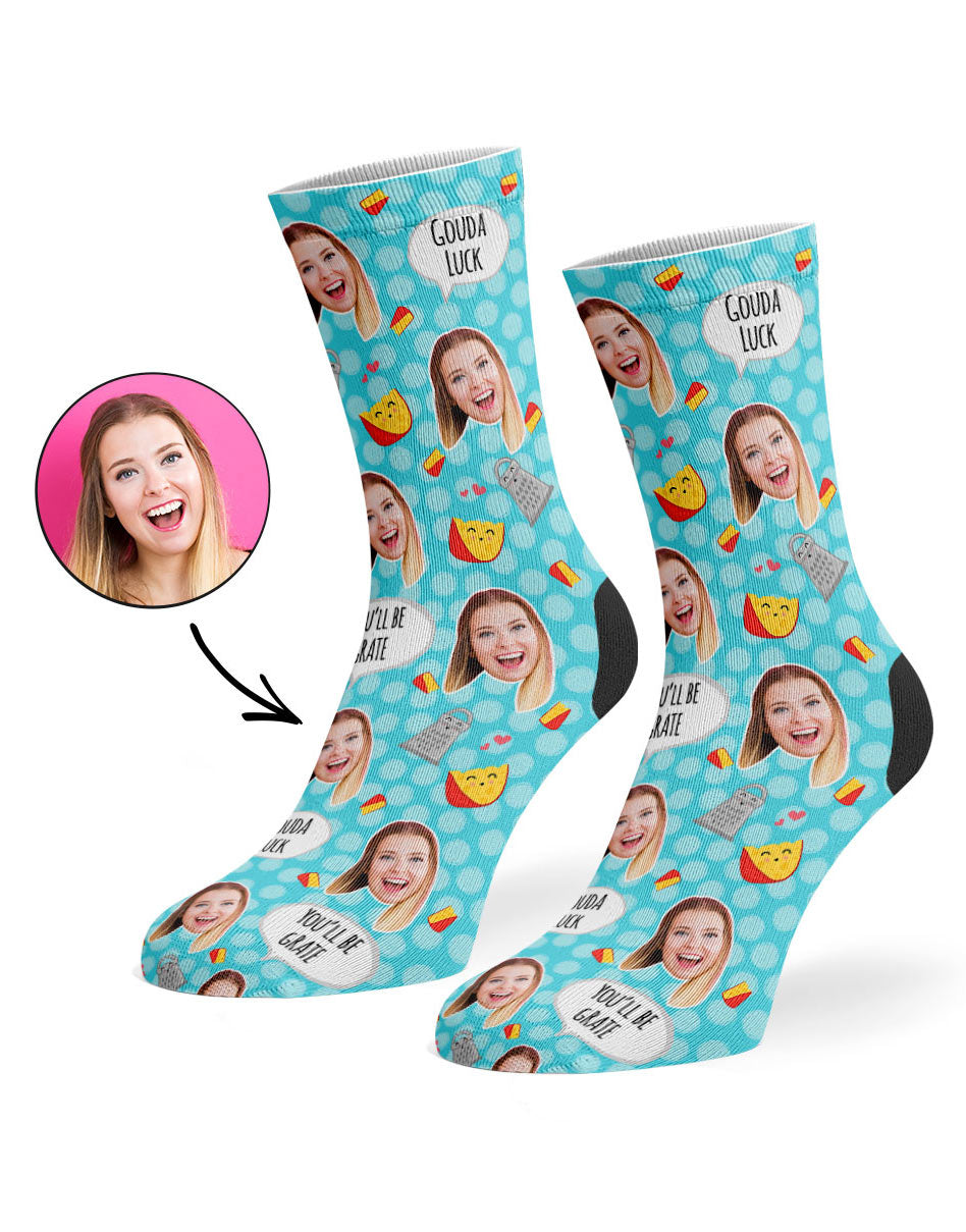 Gouda Luck Socks With Photo On