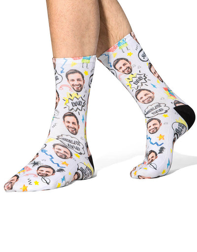 Great Dad Face Socks