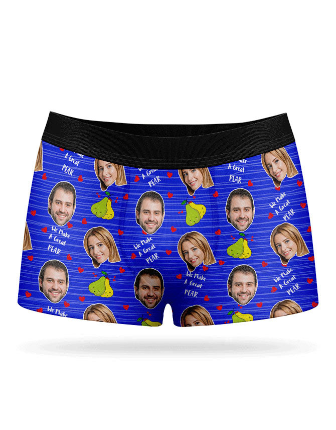 Custom Photo Great Pear Boxer Shorts