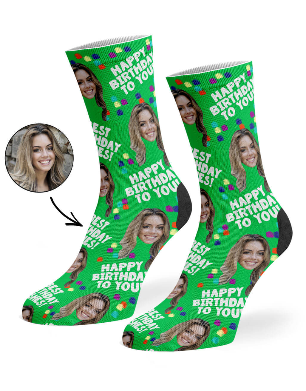 Birthday Party Socks With Own Face