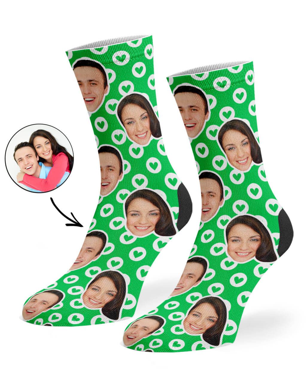 Unique Circle Hearts Socks