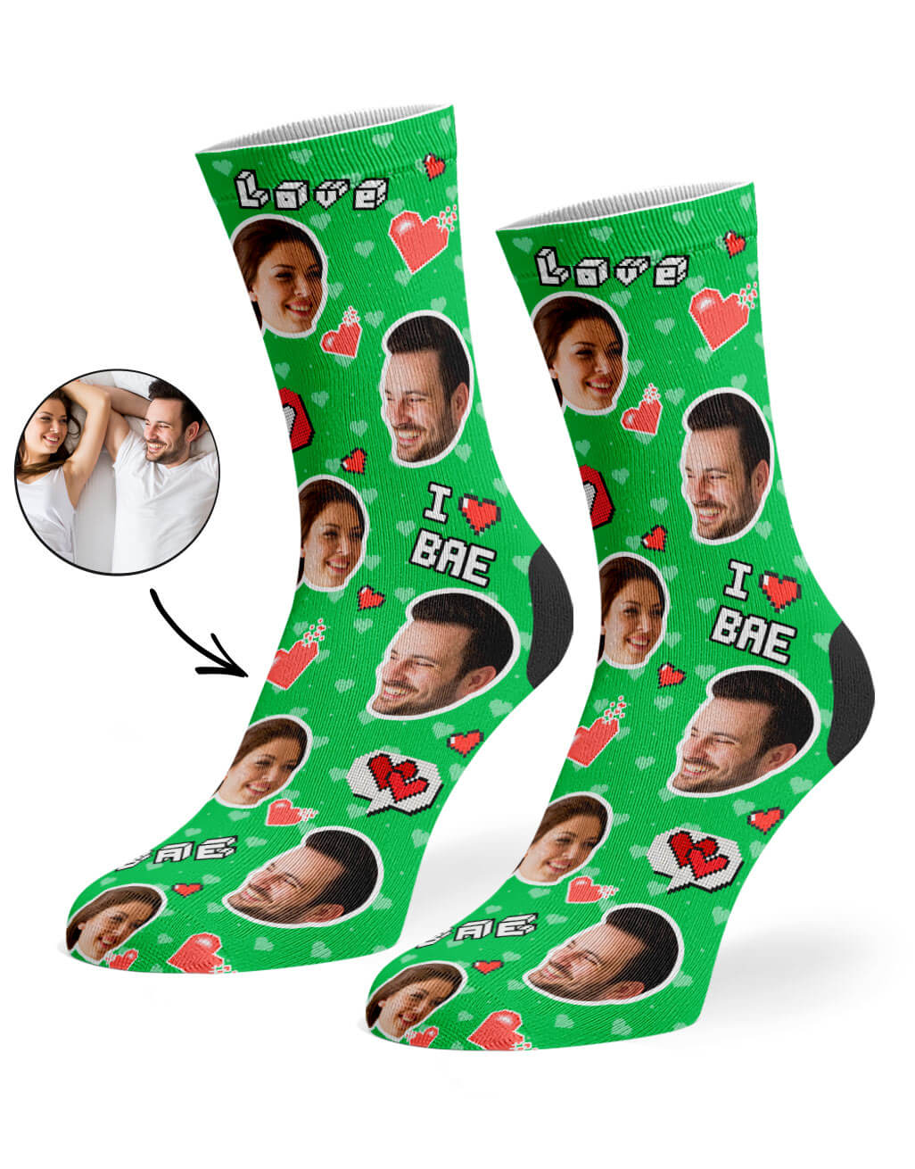 Unique I Love Bae Gift Socks