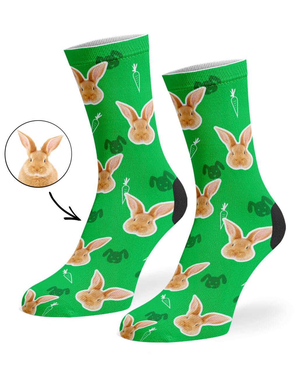 Rabbit Photo on Socks